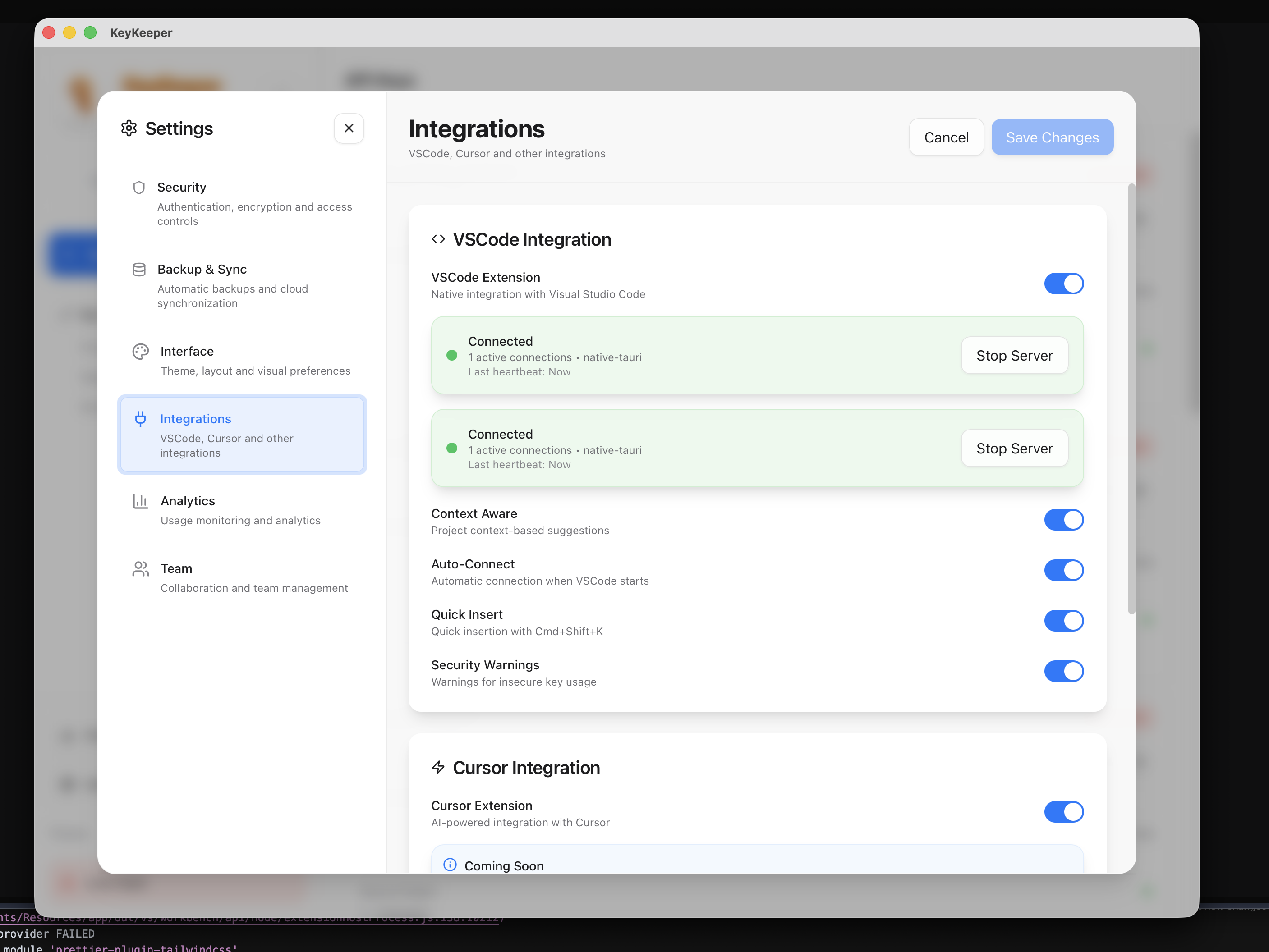 KeyKeeper VSCode Integration